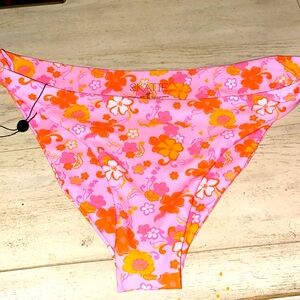 COPY - COPY - New Skatie X-Large Pink Floral Bikini Bottom, Super Stretch, 21% …